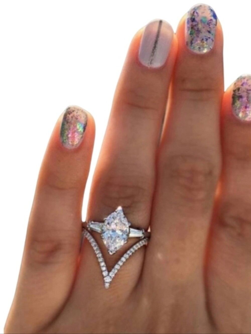 Cubic zirconia Marquise Ring - Picture 2 of 4